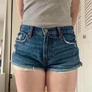 Abercrombie & Fitch Mid Rise Mom Jean Shorts